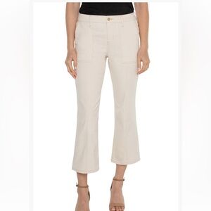 Liverpool Hannah Crop Flare‎ Seaside Dune Size 4 / 27 Front Seam Pant